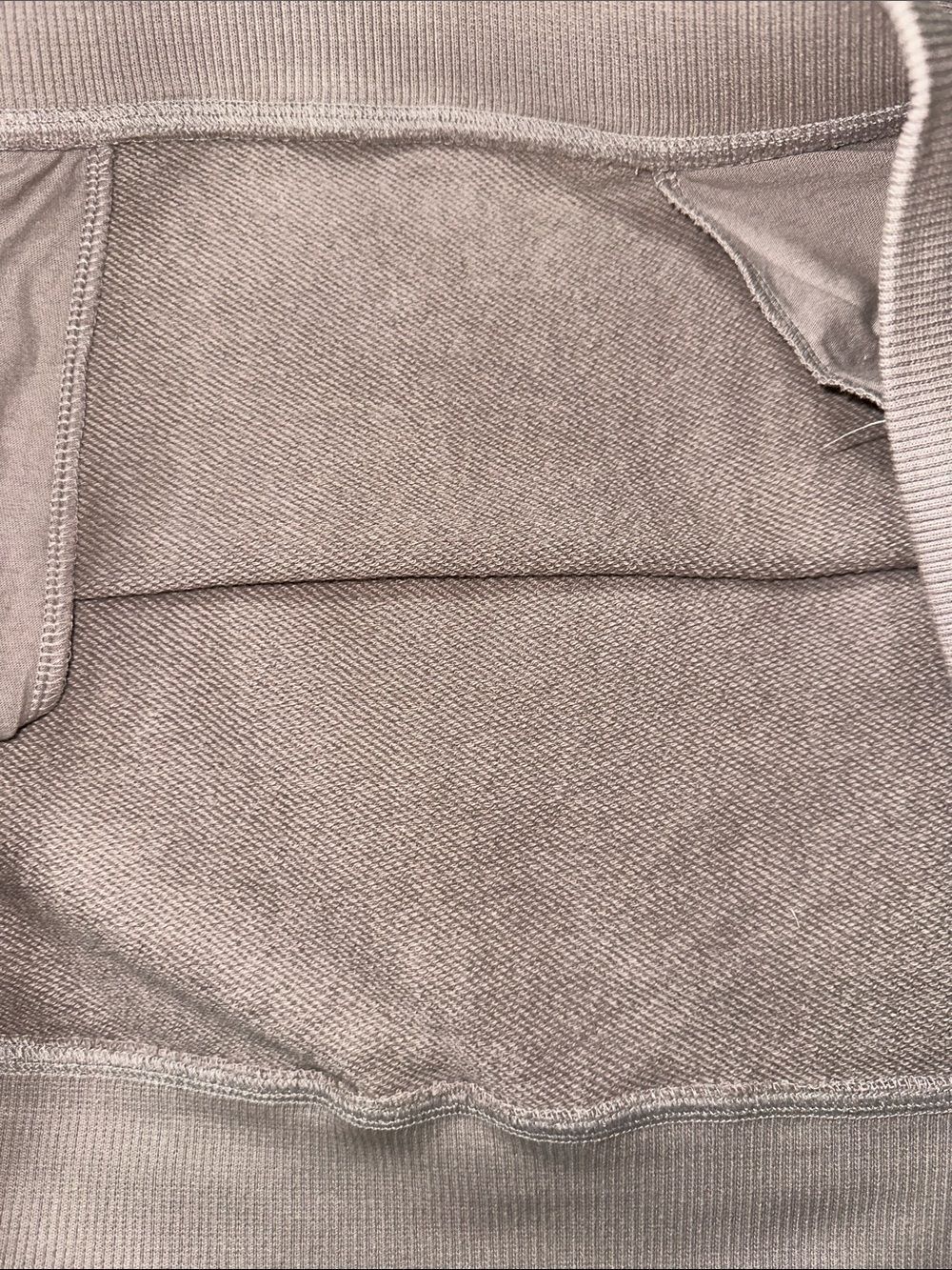 PELOTON L Anorak Color Block Tan White Snap Front Graphic Back Sweatshirt Hoodie - Picture 10 of 12